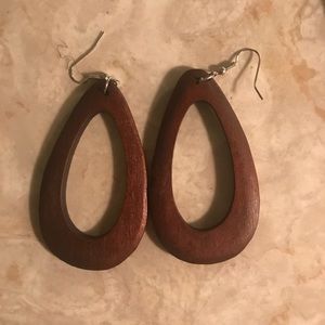 Wood “hoop” earrings
